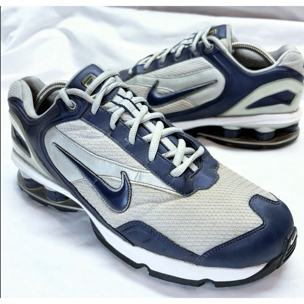 Vintage Nike Shox TAC Golf Shoes Men's US 10.5 EU 44.5 Gray Blue 2005